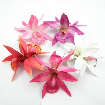 100 kozarcev Bela Orhideja je Cvet Lase Posnetek, Poročne Havajih Stranka Dekle Umetne Rože Hairgrips