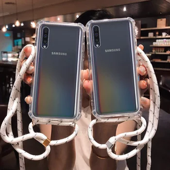 100x Za Samsung Galaxy S20 Ultra S10 5g S8 S9 Plus S10E Opomba 9 10plus Crossbody Pokrov Z Vrvica za opaljivanje tega Ogrlica Ramenski Trak Primeru