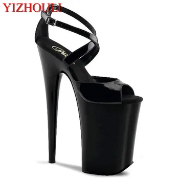 20 cm visokih petah s sandali, nov trend ženske čevlje, model vzletno-pristajalne steze Plesne Čevlje
