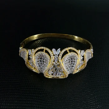 2020 nov modni romantično kristali CZ cirkon zlato ogrlico, zapestnico, uhane obroč poroko neveste banket jutranje stranka nakit