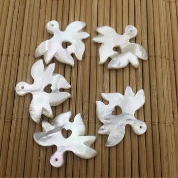 50PCS nova zasnova beli metulj lupini 24*28 mm, lotosov cvet, carving cvet je odlično