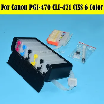 6 Barvni MG7740 Ciss Večino Črnilom Sistem Oskrbe Za Canon ZGO-470 CLI-471 OGI470 CLI471 MG7740 Ciss