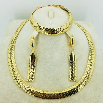 Afriški nakit prodaja čar ženske, ogrlica, uhani Dubaj zlato nakit za ženske je poroka, nevesta, nastavite potovanje