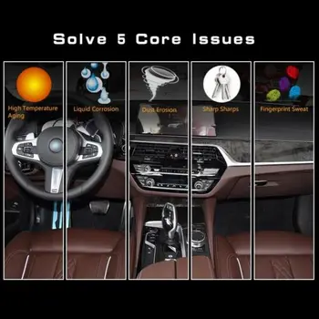 Avto-Styling Nov Avto Notranje Trim nadzorni Plošči Jasno Barva Zaščitni Film Nalepke za Ford Edge-2018