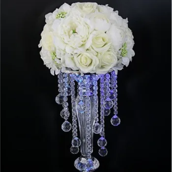 Brezplačna Dostava 10pcs/veliko kristalno poroko centerpiece/tabela cvet vazo/45 cm visok
