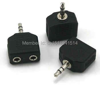 DEBELO 300pcs/veliko 3,5 mm izhod za slušalke avdio za ločevanje adapter za ipod 1 moški 2 ženski 3.5 mm jack brezplačna dostava