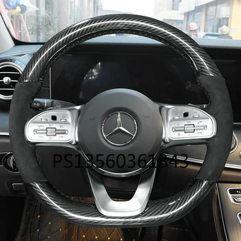 DIY ročno zašiti volan pokrov so primerni za Mercedes-Benz C-Razred A-Razred G-Razred S-Razred AMG GLB GLA antilop usnja ročaj kritje