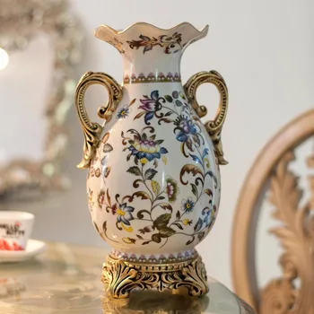 Evropski retro slogu porcelanasta vaza okraski Doma Dekor Oprema dnevna soba velika vaza