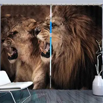 Evropski stil Meri 3D Blackout Zavese živali Okna Zavese Dnevna Soba