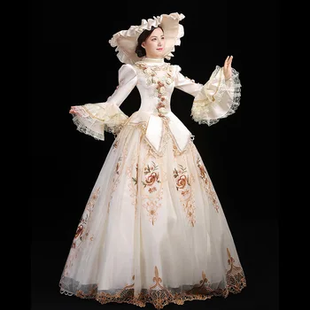 High-end Sodišče Rokoko Baročno Marie Antoinette Žogo Obleke 18. Stoletja Renaissance Zgodovinsko Obdobje Obleko Viktorijanski Obleke