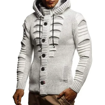 Jesen/zima vroče prodaje moške mode raztrgala dolgo sleeved hooded pulover Slim plus velikost Evropski in Ameriški športna jakna in pulover