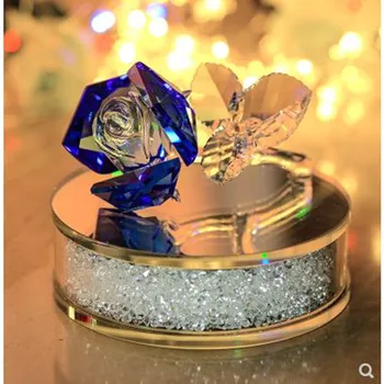 Lepo kristalno cvet obrti, kristalne vrtnice, dekoracije doma, poroka, Valentinovo, darila