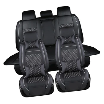 Luksuzni Avto Sedež, ki Pokriva PU Usnje 5-Sedeži Spredaj+Zadaj SUV Tovornjak Blazine Celoten Sklop Za Mercedes-Benz AMG C 63