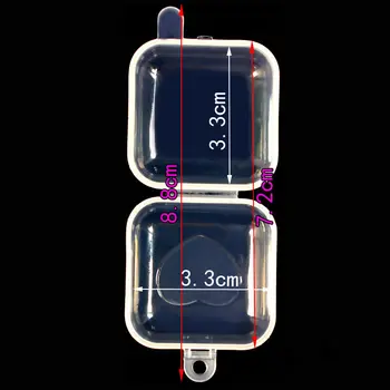 Majhno Prozorno črni Kvadrat Škatla za Shranjevanje opreme za varovanje Uhani Organizator Doma Shranjevanje Organizacija F20173468