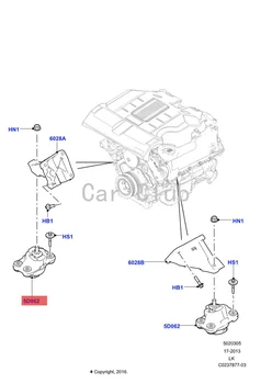 Motor Motor, Menjalnik Montažo Motorja Mount LR056882 LR051515 za Range Rover 2013 Šport 4. Odkritje 2017