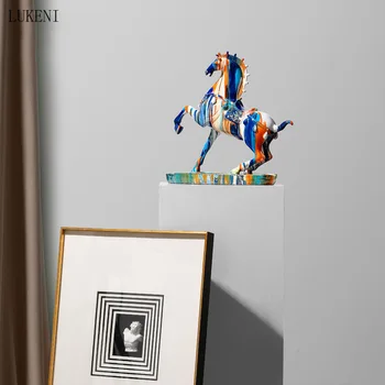 Nordijska Art Moderne Konj Dekoracijo Ustvarjalne Razkošje Svetlobe Dnevna Soba, TV Omara Vhod Vina Kabineta, Doma Dekoracijo