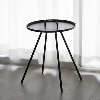 Nordijska kotu čaj tabela preprost železa okrogla miza tiho veter mobilne prenosne strani tabele