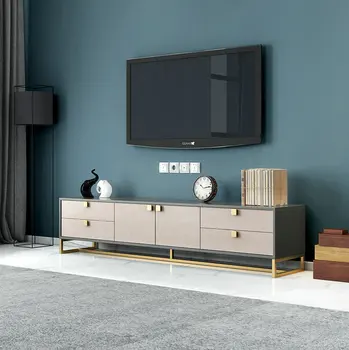 Nordijska post-moderne TV omarico, preprost in eleganten svetlobno razkošje TV omarico, mizico kombinacija nastavite majhno stanovanje