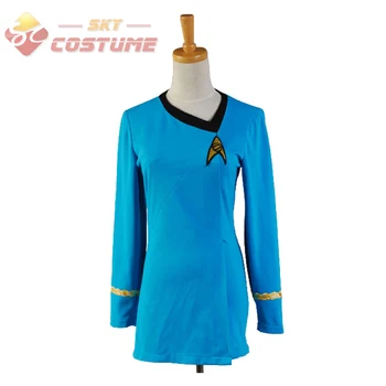 Odkritje Trek Enotno ShirtDress Rdeča Modra Halloween Cosplay Kostum Za Odrasle