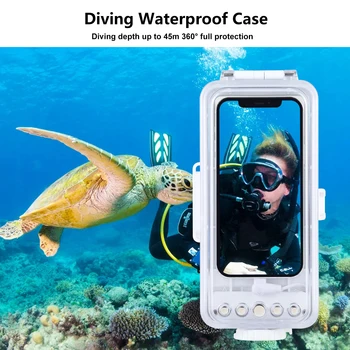 PULUZ 45m Nepremočljiva Potapljanje Stanovanj Foto Video Ob Podvodni Kritje velja za iOS 13.0 Mobilni Telefon Potapljanje Lupini
