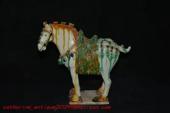 Redki Dinastije Tang(618--907)Tang tri-barva porcelana kip konja,TANG Konj,#01,Brezplačna dostava