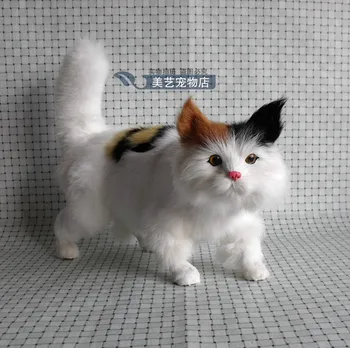 Simulacija mačka polietilen&krzno, krzneni izdelki mačka model smešno darilo o 30cmx12cmx28cm