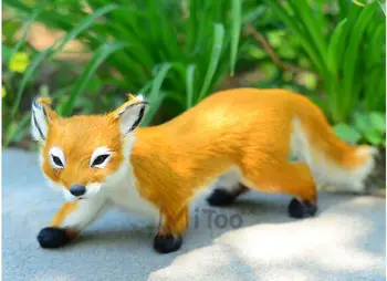 Simulacija živali rjave fox 28x7x10cm igrača polietilen & krzno, krzneni izdelki smolo, obrt,okraski, okraski otroška igrača d371