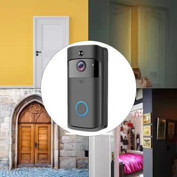 Smart Zvonec Fotoaparat Wifi Brezžični Klic Interkom Video Vizualno Snemanje Apartmaji Vrata Zvonec Zvoni Telefon Doma Cloud Storage