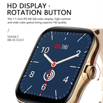 Smartwatch 2021 za 1,7 Palca Poln na Dotik DIY Watch Face Pametno Gledati Moški Ženske PK P8 Plus GTS 2 Šport Fitnes Zapestnica Za Android IOS