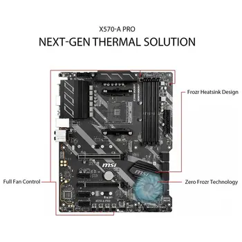 Stojalo AM4 MSI X570-PRO matična plošča AMD Ryzen 9 DDR4 128GB 4400MHz(OC) M. 2 PCI-E 4.0 X570 Placa-mãe AM4 ATX Desktop AMD X570
