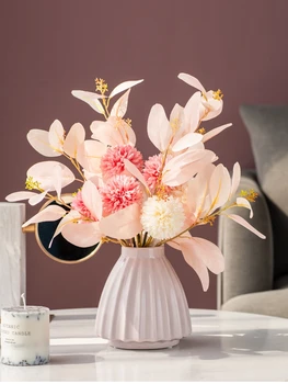 Umetni Šopek Rož High-End Dekoracijo, Dekoracijo Cvet Okrasni Cvetlični Ponaredek Cvet Napredno Posušen Cvet Mehko Vaza