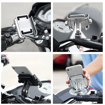 Univerzalni Aluminij Zlitine motorno kolo Nosilec za Telefon, Za iPhoneX 8 7 6s Podporo Telefon Moto Nosilec Za GPS Kolo Nosilec Ročajev