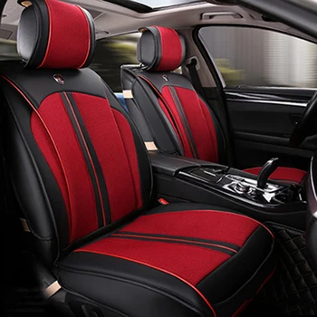 Univerzalni Usnjenih avtomobilskih sedežnih prevlek Za Mitsubishi ASX Lancer ŠPORT EX Zinger FORTIS Outlander auto dodatki avto nalepke