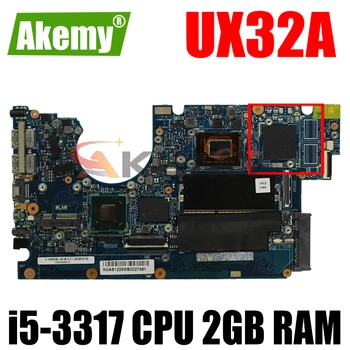 UX32A Motherboard i5-3317 PROCESOR, 2 gb RAM-a Za ASUS Zenbook UX32 UX32A UX32V UX32VD laptop mainboard UX32A Mainboard Testirani