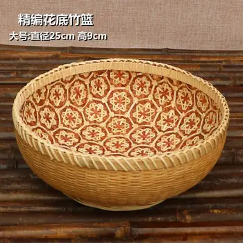 Vietnam, uvoženih bambusa tkane shranjevanje v košarico košarico, kuhinjo, gospodinjstvo, sadje bambusa izdelke, ročno izdelane namizne krog kmetija