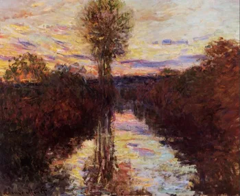 Visoko kakovostno Olje slikarsko Platno Reprodukcije Majhno Roko, Seine na Mosseaux, Zvečer Z Claude Monet ročno poslikane
