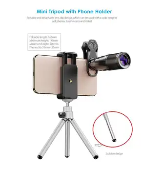 Webcam 4 v 1 teleskopska kovinska pametni objektiv s širokim kotom fisheye len mini stojalo stojalo za mobilni telefon video phot