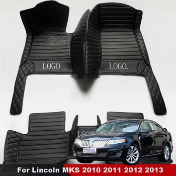 Za Lincoln MKS 2010 2011 2012 2013 Avto Talni Predpražniki po Meri Fit Usnje, Preproge, Pomišljaj Preproge Auto Styling Avto Preproge