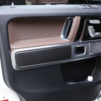Za Mercedes-Benz G-Razred 19-20 Avto Sprememba Pravi Ogljikovih Vlaken Vrata Trim Plošča Zaščita Nalepke Avto Notranja Oprema