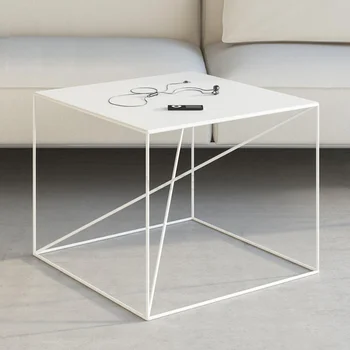 Železo kvadratnih majhne čaj tabela Nordijska preprost kavč strani tabele Yangtai strani tabele ustvarjalno mizo v kotu